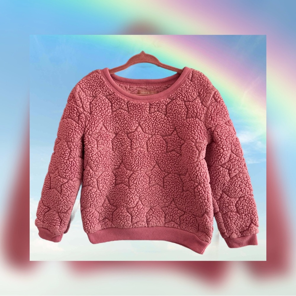 BCBG Girls 3T Pink Fuzzy Star Sweater BCBGirls